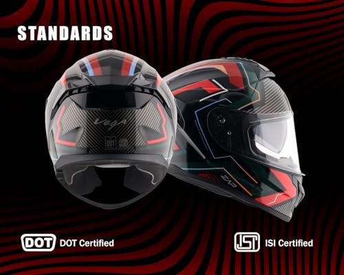 Vega Zap Explore Full Face Helmet Black Red - Image 6