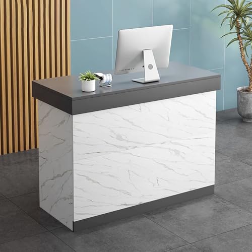 Recept Desk with Ders - Mesa de caja registradora para oficina y almacén, diseño moderno, Wortat, ahorro de espacio, versátil Functali