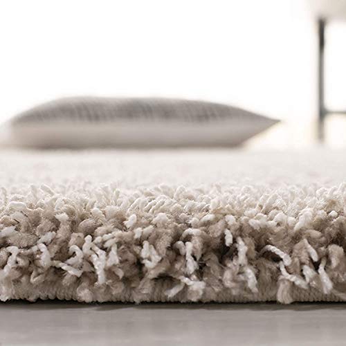 Image of F & B RUGS ; SUPERIOR QUALITY PRODUCTS Firoz and Brothers Handwoven Super Soft Indoor Modern Shag Microfibre Silky Fluffy Smooth 6x8 feet Beige A