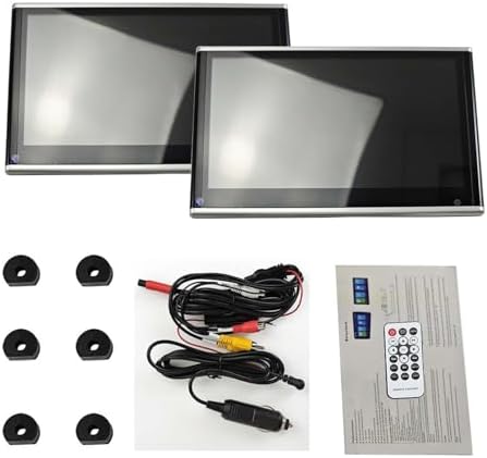 2pcs 11.6" 4K IPS Car Headrest Monitor - Portable HD Video Player, Touch Screen, AV Input/Output, USB/TF Card, Wireless Phone Mirror Link for Back Seat Entertainment