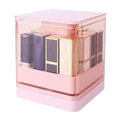 Organizador de perfumes de lápiz labial - Clear Portable Make Up Almacenamiento | Organizador de cosméticos Rack, 12 recipientes compactos para cosméticos, mostrar y guardar Essentials 5.2x4.69x4.69