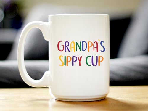 Taza grande blanca de cerámica para abuelo miniatura 2