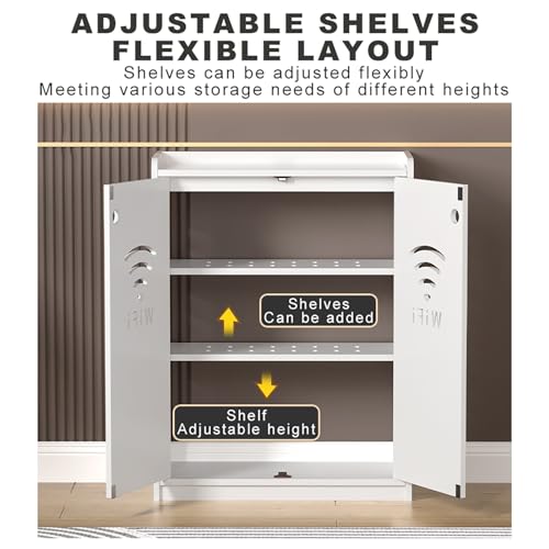 Organizador de cables de madera para ocultar cables y disipar calor 4