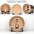 TaTalife Outdoor Barrel Steam Sauna Room with Porch, Canadian Hemlock Wood Sauna Room with 6KW TOULE Electric Heater with Sauna Stone, Sauna Accessories, 4-6 Person Home Traditional Wooden Saunas