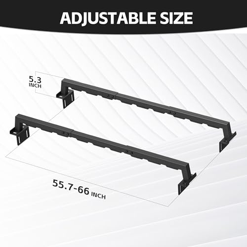 Image of YZONA Truck Bed Rack with 2 Cross Bars Cargo Carrier Truck Rack Compatible with Silverado /Sierra /Ram /Ford F-Series /Tacoma /Tundra /Titan /Frontier /Colorado /Canyon /Gladiator JT, Ladder Cargo Rack
