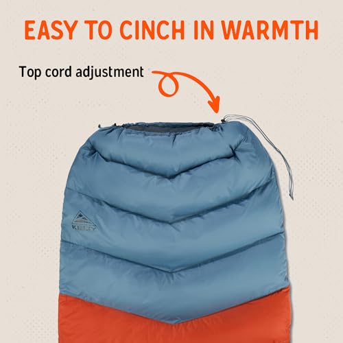 Image of Kelty Galactic Down 30 Degree Sleeping Bag, 550 Fill Power RDS Trackable Down, Backpacking and Camping, Zip Together for 2P Sleeping Bag | Zip Two Together for a 2P Bag, 550 Fill Compressible Down, PFC-Free Fabrics and Finishes, Buttery Soft Taffeta Lining
