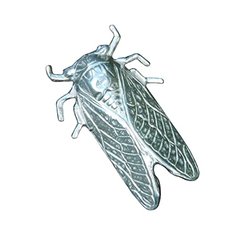 Broche Cigale, Bijoux Cicada, Faite Main en Etain, Fabrication Artisanale Francaise, par William Sturt, des Etains de Jumilhac