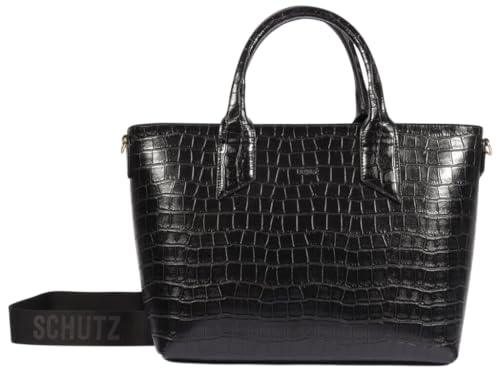 Bolsa Tote Preta Croco Schutz Preto Feminina