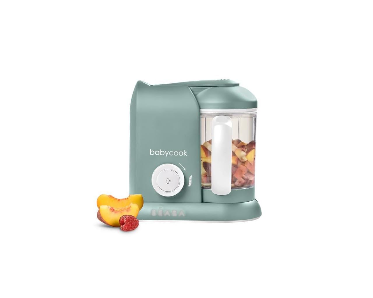 BEABA, Babycook Solo, Robot bébé 4 en 1, Cuiseur, Mixeur - Eucalyptus