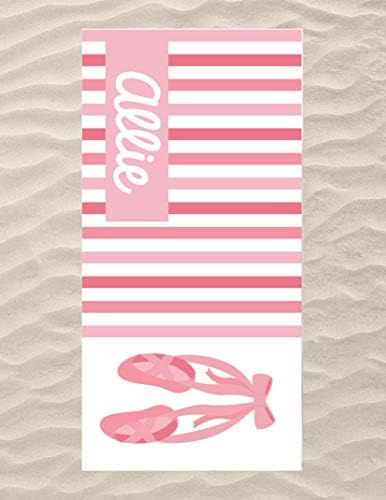 Summer Collection Beach Towel, Personalized Beach Towel Kids, Kids and Adults Beach Towel, Gifts, Custom Beach Towel, Terry Cloth & Polyester Beach Towel 60x30 inch (Ballet)