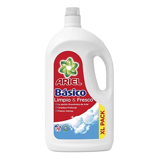 Ariel Detergente Líquido para Lavadora, Básico, 3.8 L, 70 Lavados