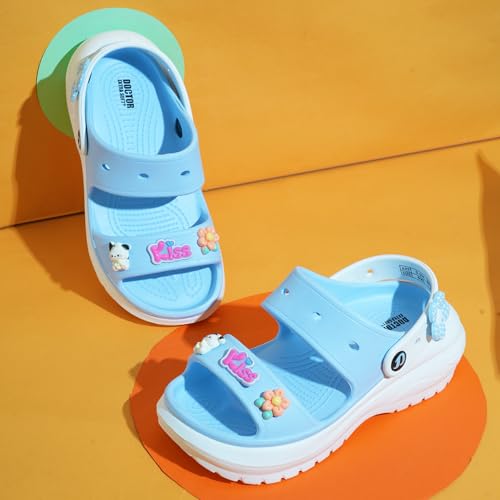 Image of DOCTOR EXTRA SOFT Women's Classic & Premium Casual Clogs /Sandals with Cute Charms for Adult | Comfortable & LightWeight| Stylish & Anti-Skid | Waterproof Everyday Cushion Slippers Girls /Ladies D-554
