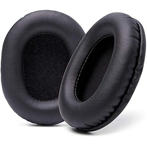 WC Wicked Cushions Replacement Ear Pads For Sony MDR 7506 | Softer Leather, Luxurious Memory Foam, Unmatched Durability | Compatible with MDR 7506 / MDR V6 / MDR CD900ST (Black) Cover