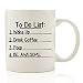 To Do List Funny Coffee Mug 11 oz Wake Up, Drink Coffee, Poop, Be Awesome - Unique Christmas Gift For Men - Best Office Cup & Birthday Present Idea For Dad, Husband, Boyfriend, Male Coworker, Him
