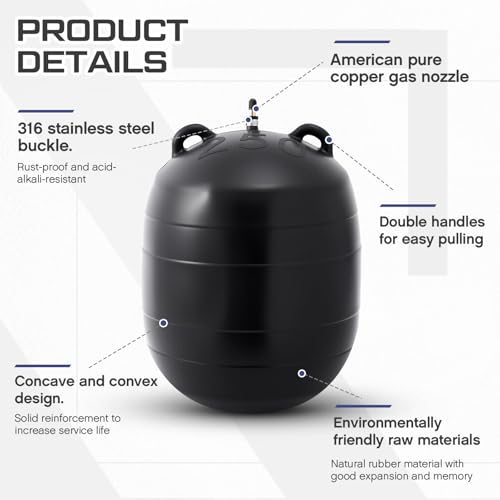 Image of Glooglitter 10 Inch Inflatable Pipe Plug Sewer Test Plug Rubber Plumbing Test Balloon Ball for Sewage Pipeline Inspection (with 39.37 Plastic Extension Hose)