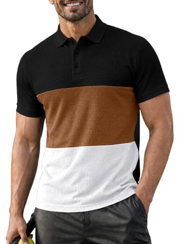 Image of EYEBOGLER Premium Textured Self-Design Half Sleeve Collar Polo T-Shirt for Men || Packs Also Available