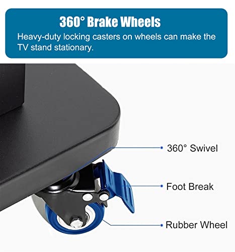 Soporte para TV rodante ajustable 32-65 pulgadas negro miniatura 5