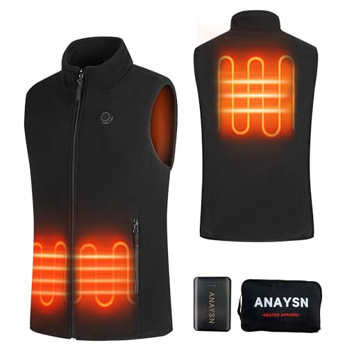Kids Heated Vest, Boys Girls Fleece heated vest with battery pack included 7.4V 10000mAh2