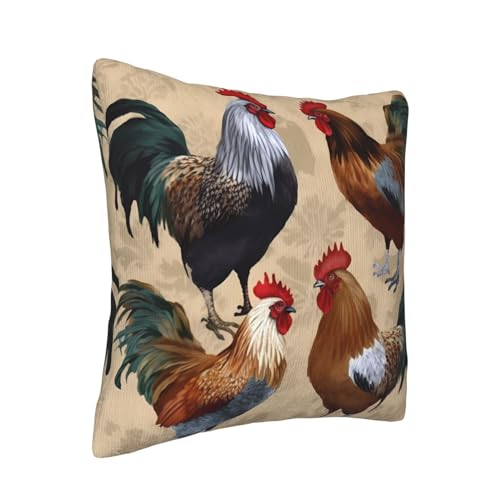 Housse coussin coq double face pour protéger et décorer le canapé - 8