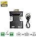 Produktbild VGA auf HDMI Konverter 1080P 60Hz HDMI Buchse auf VGA Stecker mit Audio für PC,Laptop,Chromecast,TV Box,PS3,PS4,Monitor,TV,Projektor(Audio Kabel im Lieferumfang enthalten)