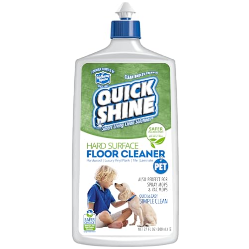 Plant Based Pet Floor Cleaner 27 oz: Streak Free, No Rinse Formula for Hardwood, Laminate, Vinyl, & Tile Floors | Safe for Kids, Pets & Environment