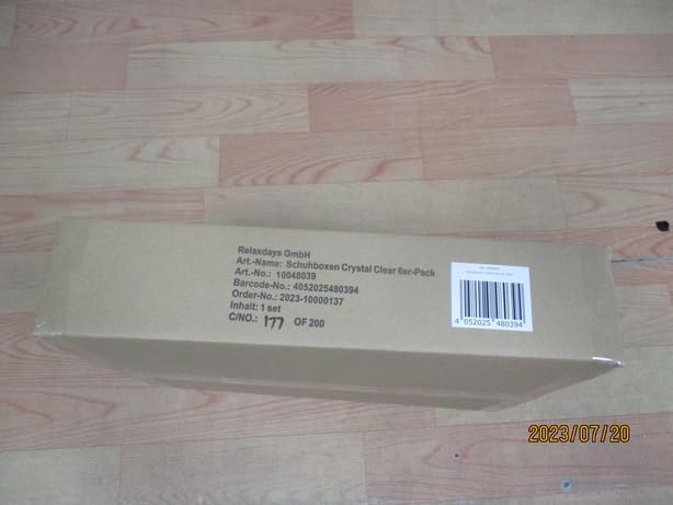 Miniatura 13 de Relaxdays Shoe Boxes, Set of 6, Stackable, Shoes up to Size 45, Air Vents, Foldable, Fully Transparent