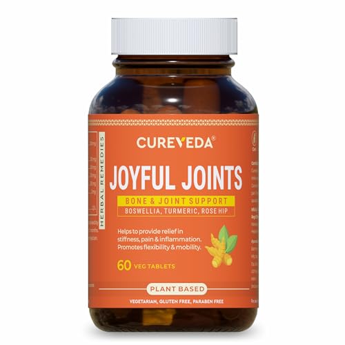 Image of Cureveda Herbal Joyful Joint Support Supplement Tablets For Bone,Joint Wellness (60 Tablets)