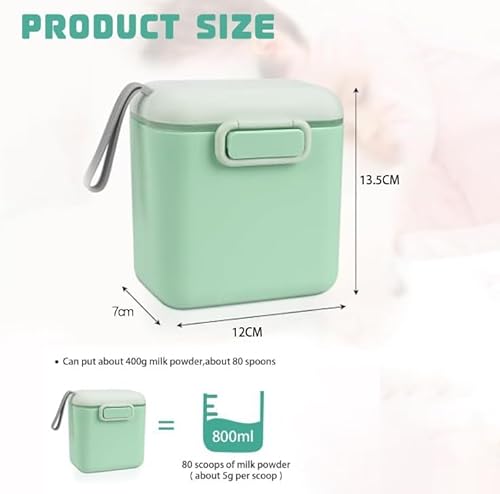 Milchpulver Portionierer Baby,Milch Pulver Spender,Säuglingsnahrung Kasten,Milchpulver Aufbewahrungsbox,Tragbarer Milchpulver Behälter,Milchpulver Box(BPA-frei)