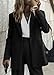 KIRUNDO Women Suits 2 Piece Set Business Casual Dressy Oversized Blazer Jacket and Wide Leg Dress Pantsuits Formal Outfits(Black, Small)