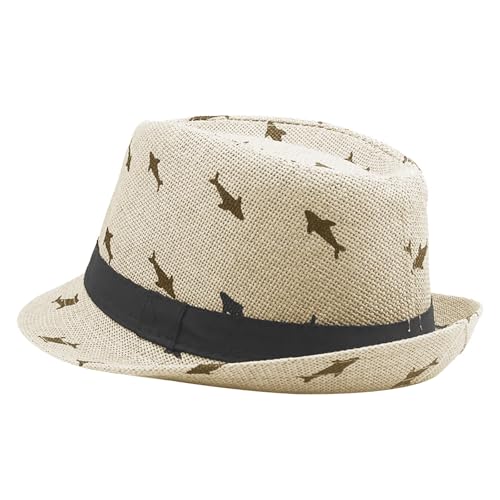 Kids Straw Sun Hat Breathable Fedora Panama Hats Child Jazz Hat Summer Beach Sun Cap for Park Picnic Holiday Travel4