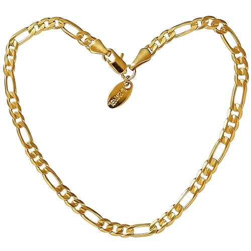 LIFETIME JEWELRY 4mm Figaro Chain Anklet