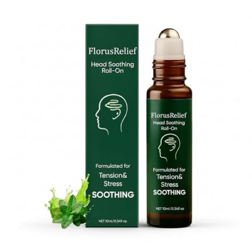 Florus Relief Roll on Migraine Roll on with Magnesium Glycinate Lavender Peppermint Chamomile for Headache Support