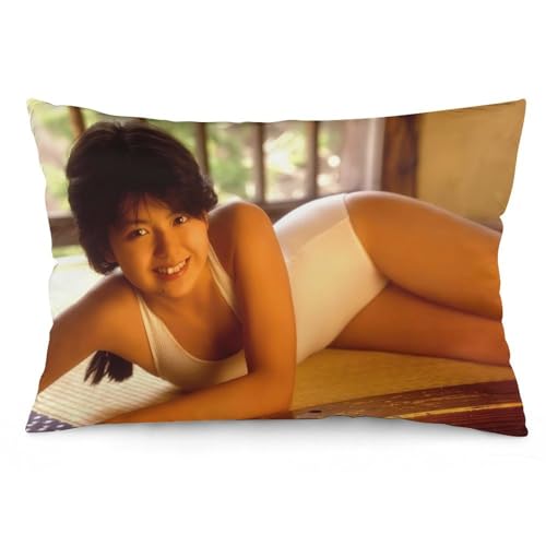 南野陽子 7 枕カバー ロング枕カバー 両面印刷 柔らかく生地 横寝用抱き枕 向き寝 室内装飾 16 "x24 "