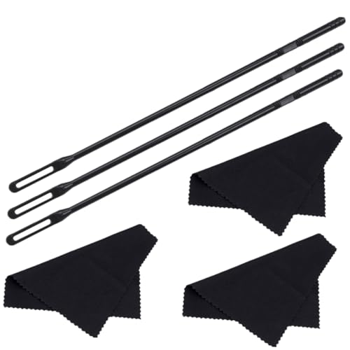OFFSCH Musical Instrument Cleaning Kit Flute Repair and Maintenance Set Super Soft Cleaning Cloth and Long Cleaning Rod for Flutes Saxophones Clarinets