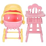 Format compact et : La taille réduite chaise haute et la poussette la prise en main par les tout-petits, les rendant adaptés aux déplacements et aux jeux en intérieur comme en extérieur avec