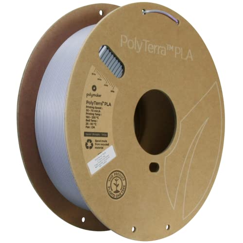 Image of Polymaker Dual Color Matte PLA Filament 1.75mm Grey-Purple, Coextrusion 3D Printer Filament 1kg - Experience Unique Dichromatic Matte Finish with PolyTerra (+ /- 0.03mm)