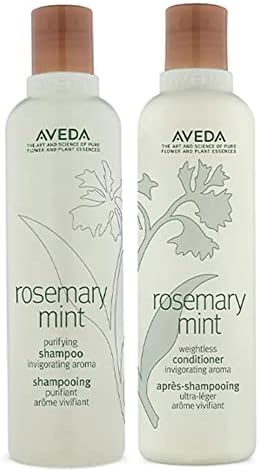 Aveda Rosemary Mint Purifying Shampoo 8.5oz & Weightless Conditioner, 8.5 Fl Oz (Pack of 2)