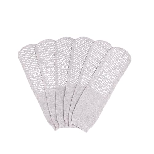 Slip Stop Safety Single Tread Slipper Socks | Non-Slip, Non-Skid Gripper Socks (3 Pair)2