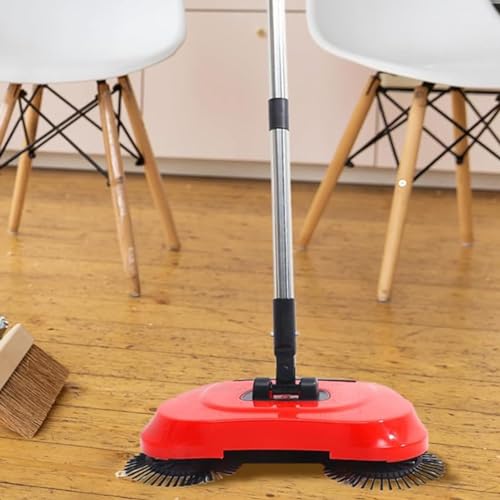 Miniatura 9 de Bommfu Barredora De Alfombras, Limpiador De Barredora De Alfombras - Escoba Aspiradora No Eléctrica Herramientas De Limpieza De Pisos, Barredora Con Mango Ajustable Para Limpiar Pelo De Mascotas,