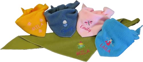 Fleece Halstuch (Schal) für Mädchen und Jungen mit Name & Motiv/Sternzeichen bestickt, personalisiert (11 Farben zur Auswahl)