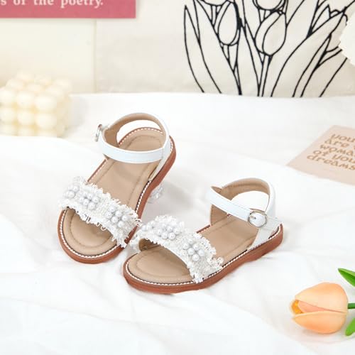 Image of GINFIVE Toddler Girls Sandals Little Girls Kids Summer Shoes Toddler Sandals