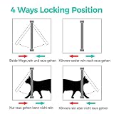 Katzenklappe Hundeklappe 23.5 * 25 * 5.5cm 4 Wege Magnet-Verschluss für Katzen und kleine Hunde - Hundetür Katzentür Haustierklappe (Weiß L)