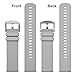 Anbeer Silicone Watch Band 20mm Quick Release Rubber Watch Straps for Men Women,Grey with Silver Stainless Steel Buckle