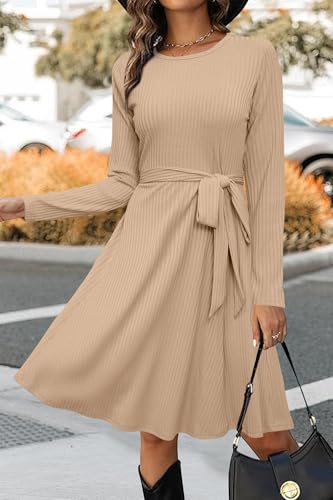 Image of Newshows Women's Sweater Pockets Fall Winter Teacher Work Casual Dress