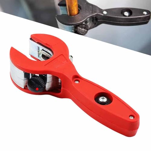 Ratcheting Tubing Cutter, 2 in 1 Close Quarters Tube Compact Cutter, Copper Pipe Cutter, Tubing Cutter 1/4