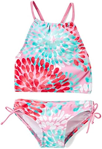 Kanu Surf Girls’ Daisy UPF 50+ Beach Sport Halter Tankini 2-Piece Swimsuit