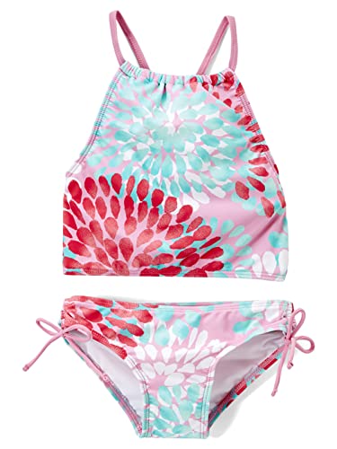 Kanu Surf Girls' Daisy Beach Sport Halter Tankini 2-Piece Swimsuit
