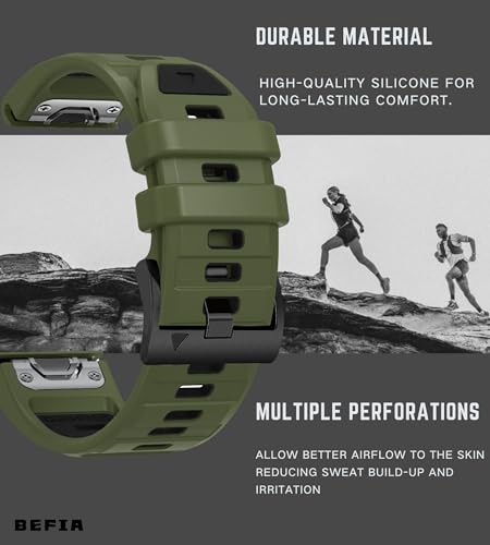 Correa de silicona 26mm para Garmin Fenix 8 51mm miniatura 6
