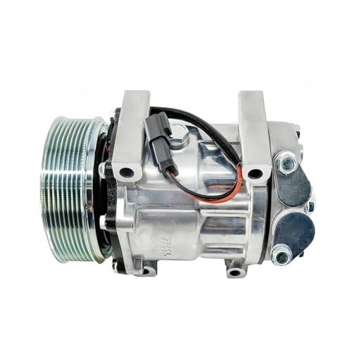 SD7H15 8202 8203 Compresor de CA for automóvil 32008562 320/08562 7232/42840 Compatible con retroexcavadora JCB 2CX 3CX 4CX, Compatible con manipulador telescópico 535 540 TM Series 1995-2005 8PK(24V)