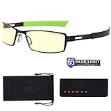 GUNNAR - Gaming Glasses for Kids (age 12+) - Blocks 65% Blue Light - MOBA Razer Edition, Onyx, Amber Tint